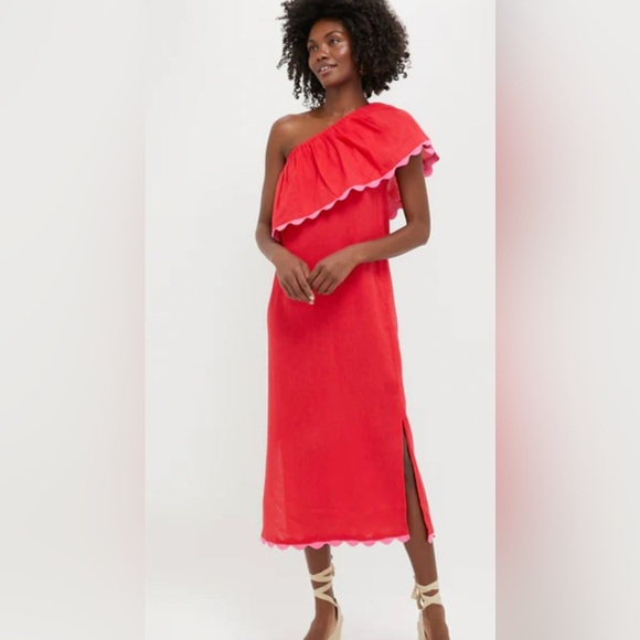 Tuckernuck Dresses & Skirts - NWT Tuckernuck Red Linen Amalfi Dress
